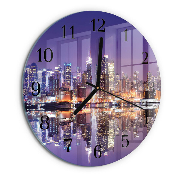 Wanduhr rund Stadt