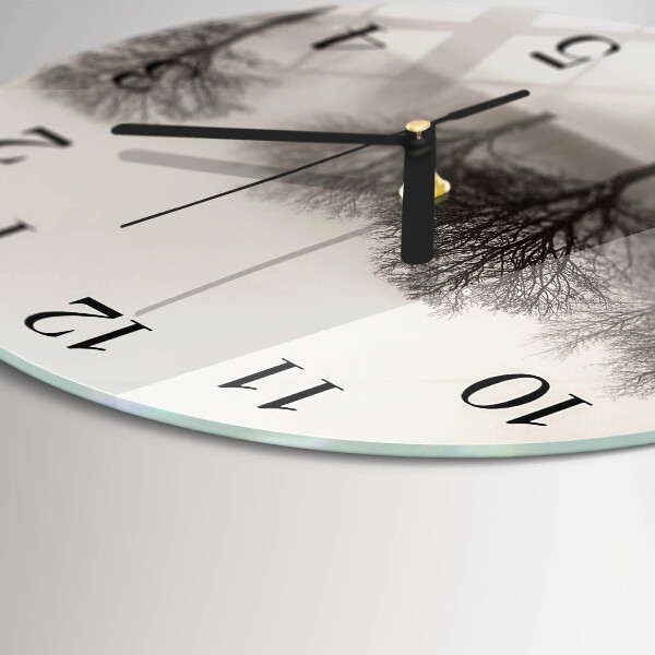 Wanduhr rund Winter