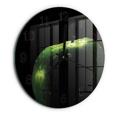 Wanduhr rund Apfel