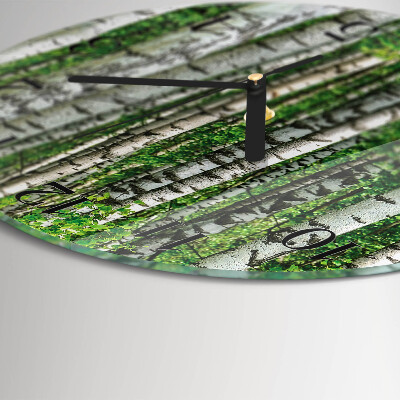 Wanduhr rund Birken
