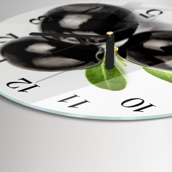 Wanduhr rund Oliven