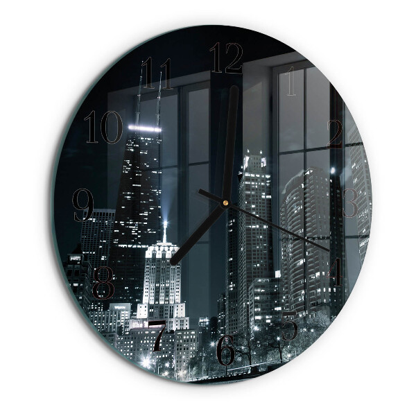 Wanduhr rund Stadt