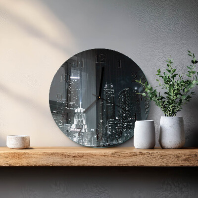Wanduhr rund Stadt