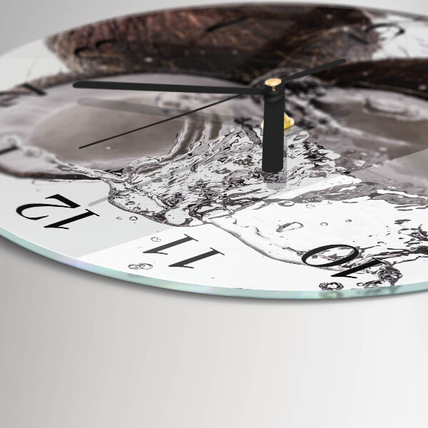 Wanduhr rund Kokosnüsse