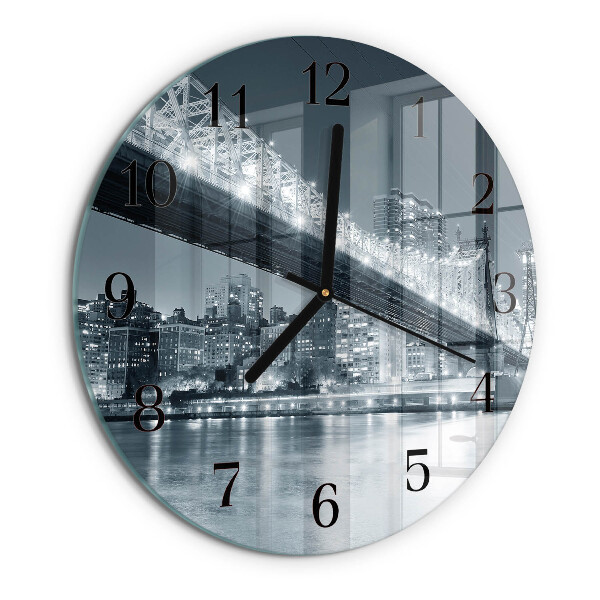 Wanduhr rund Brücke