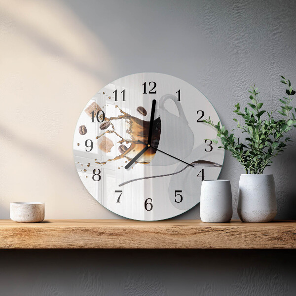 Wanduhr rund Tasse