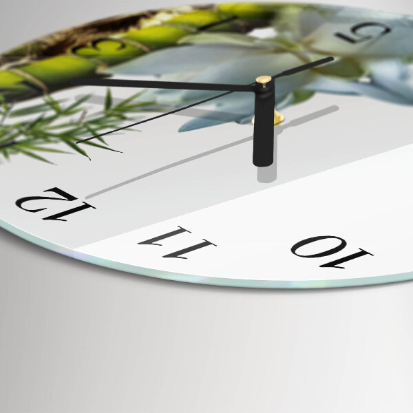 Wanduhr rund Bambus