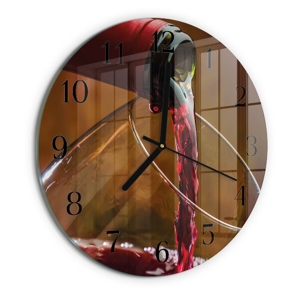 Wanduhr rund Wein
