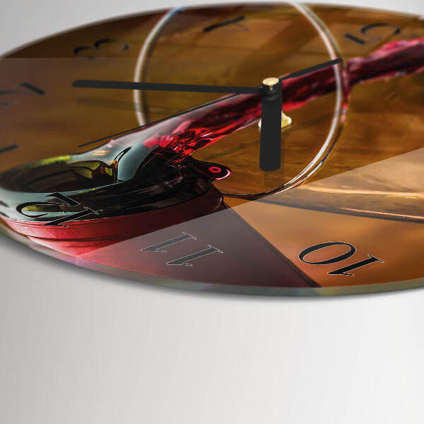Wanduhr rund Wein