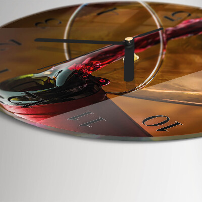Wanduhr rund Wein