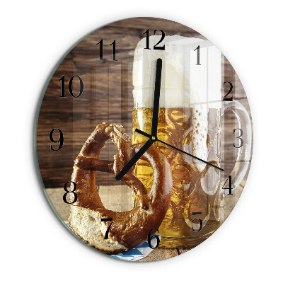 Wanduhr rund Bierbrezel