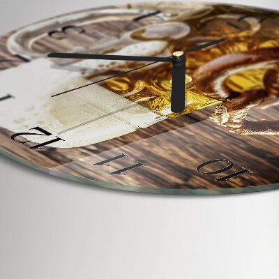 Wanduhr rund Bierbrezel