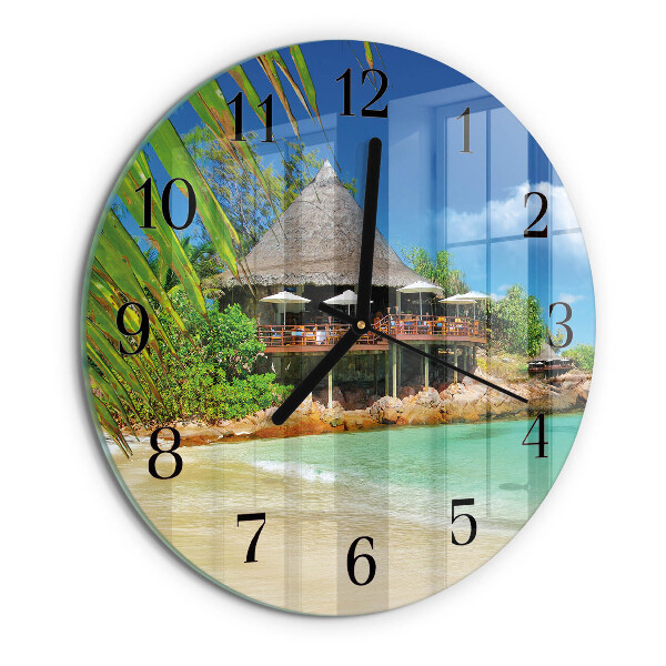 Wanduhr rund Insel