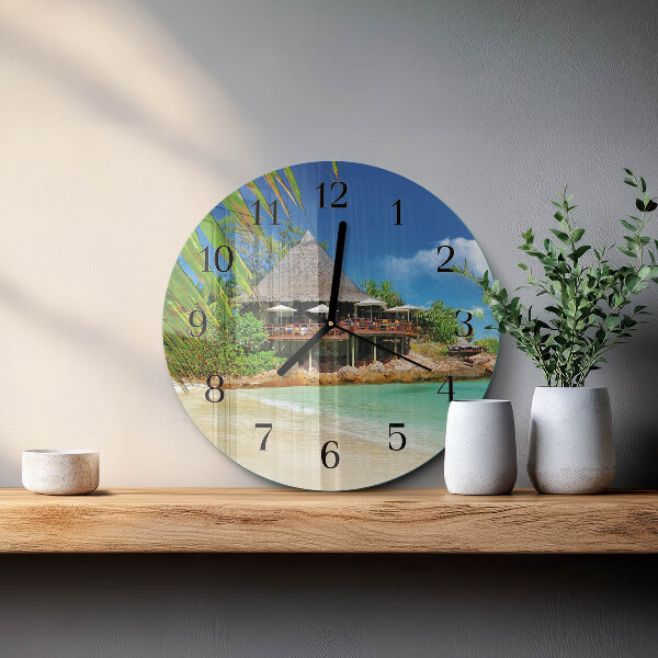 Wanduhr rund Insel