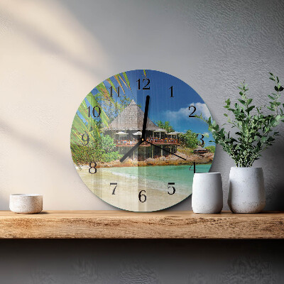 Wanduhr rund Insel