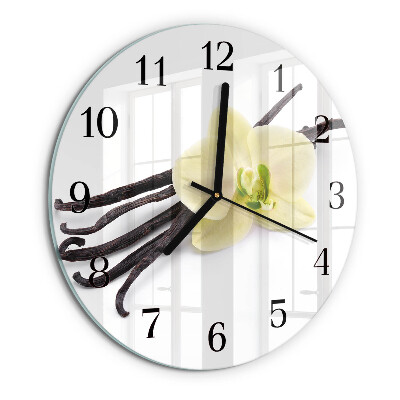 Wanduhr rund Vanille