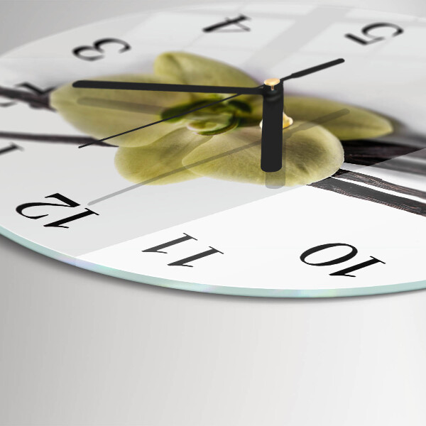 Wanduhr rund Vanille