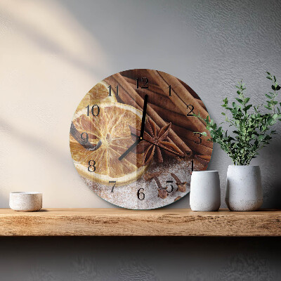 Wanduhr rund Zimtanis