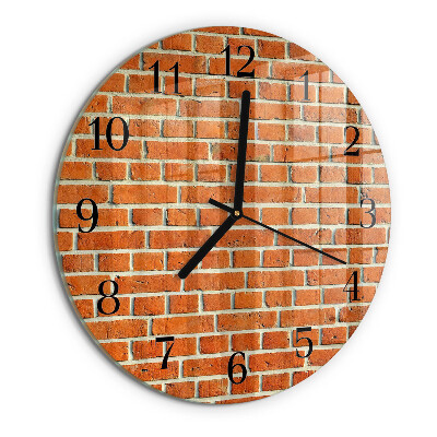 Wanduhr rund Ziegel