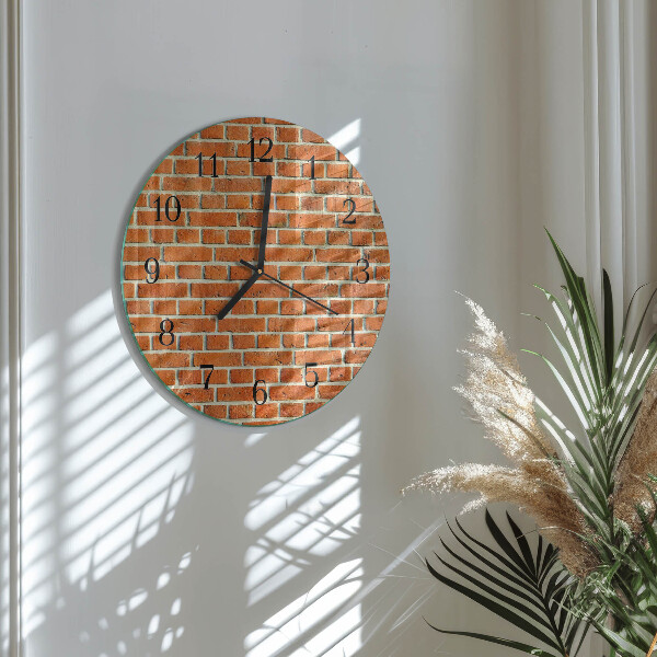 Wanduhr rund Ziegel