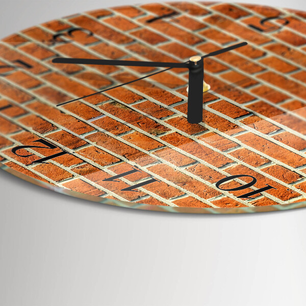 Wanduhr rund Ziegel