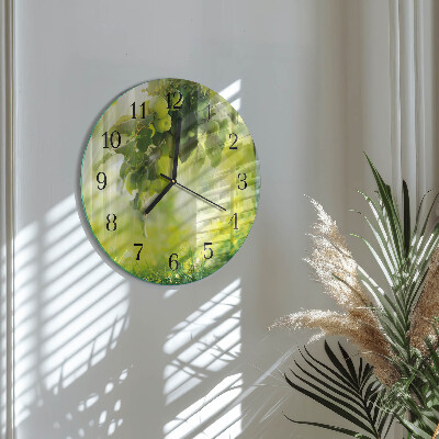 Wanduhr rund Apfelbaum
