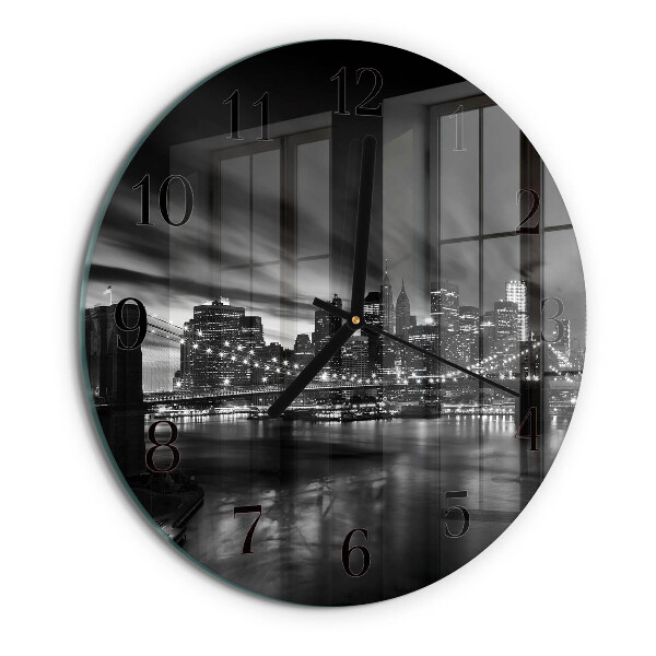 Wanduhr rund Stadt