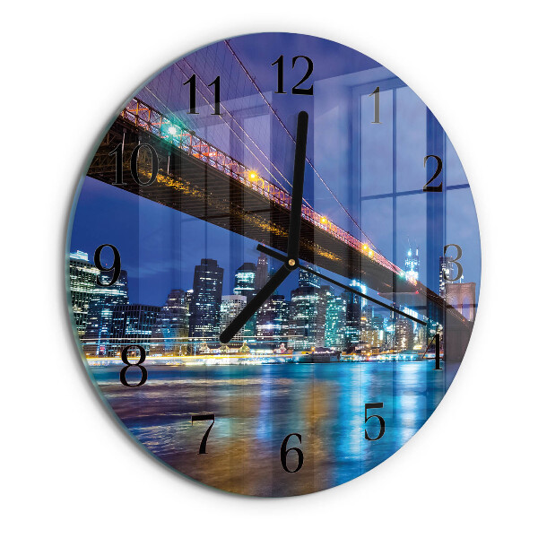 Wanduhr rund Brücke