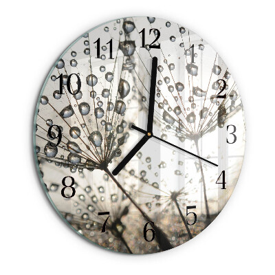 Wanduhr rund Tautropfen