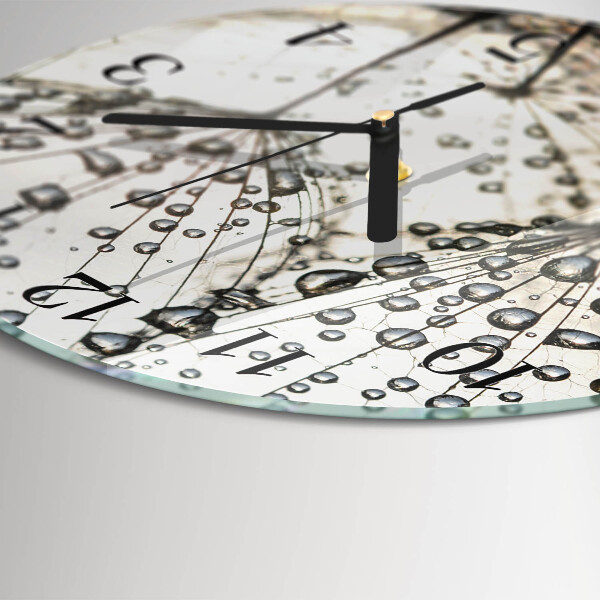Wanduhr rund Tautropfen