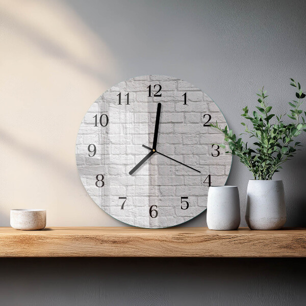 Wanduhr rund Ziegel