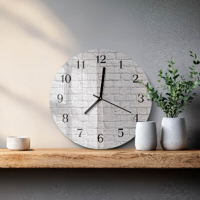 Wanduhr rund Ziegel
