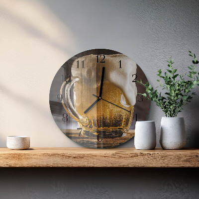 Wanduhr rund Bier