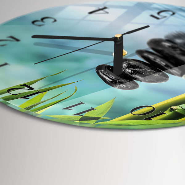 Wanduhr rund Steine