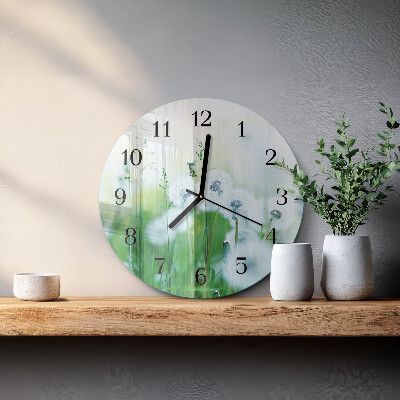 Wanduhr rund Wiese