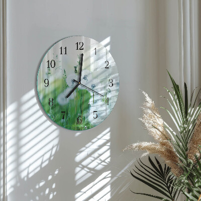 Wanduhr rund Wiese