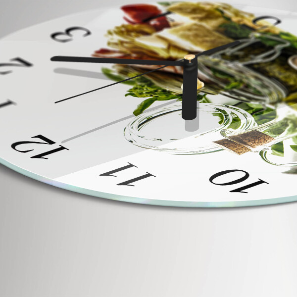 Wanduhr rund Nudeln mit Öl