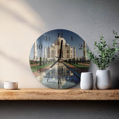 Wanduhr rund Taj Mahal
