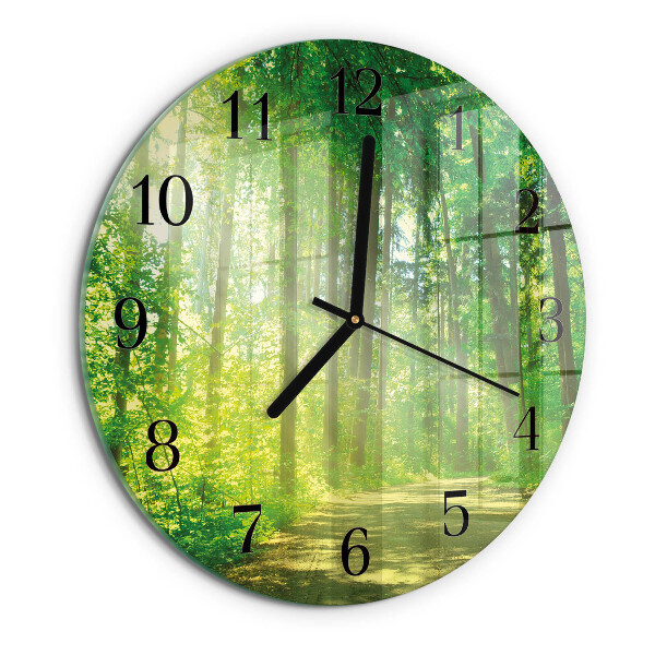 Wanduhr rund Waldnatur