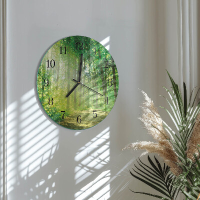 Wanduhr rund Waldnatur
