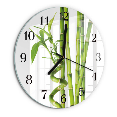 Wanduhr rund Bambus