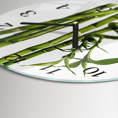 Wanduhr rund Bambus