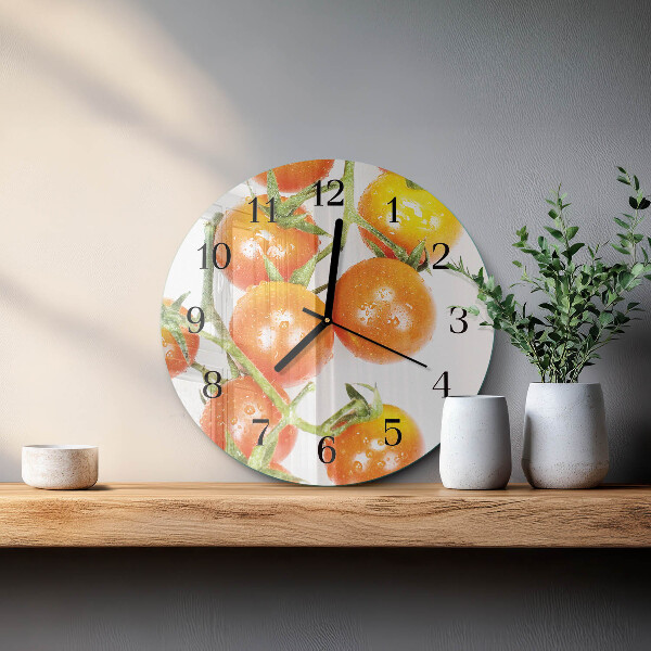 Wanduhr rund Tomaten