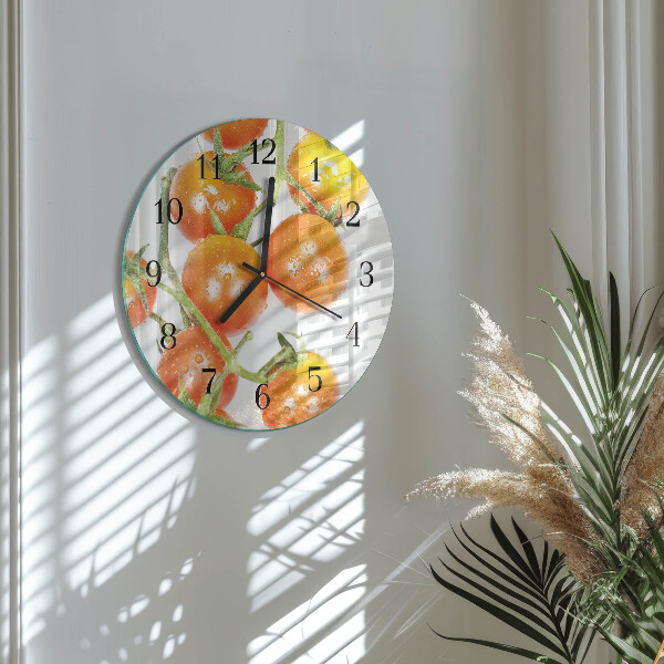 Wanduhr rund Tomaten
