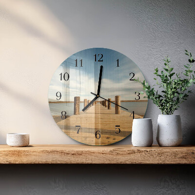 Wanduhr rund Brücke