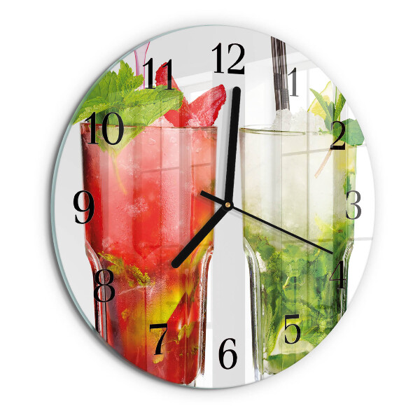 Wanduhr rund Cocktails