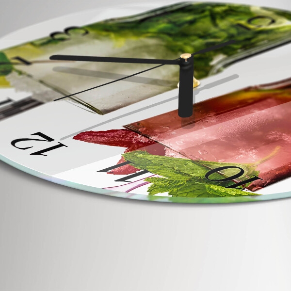 Wanduhr rund Cocktails