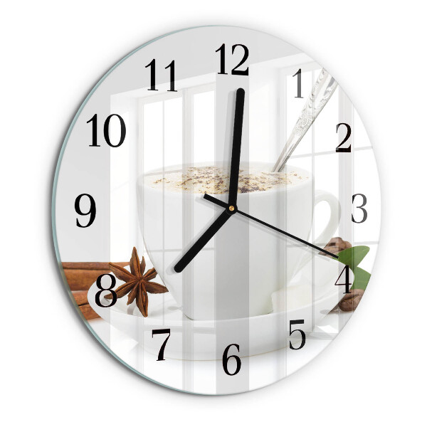 Wanduhr rund Eine Tasse Anis