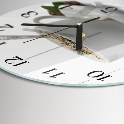 Wanduhr rund Eine Tasse Anis