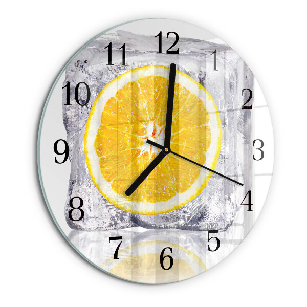 Wanduhr rund Orangeneis